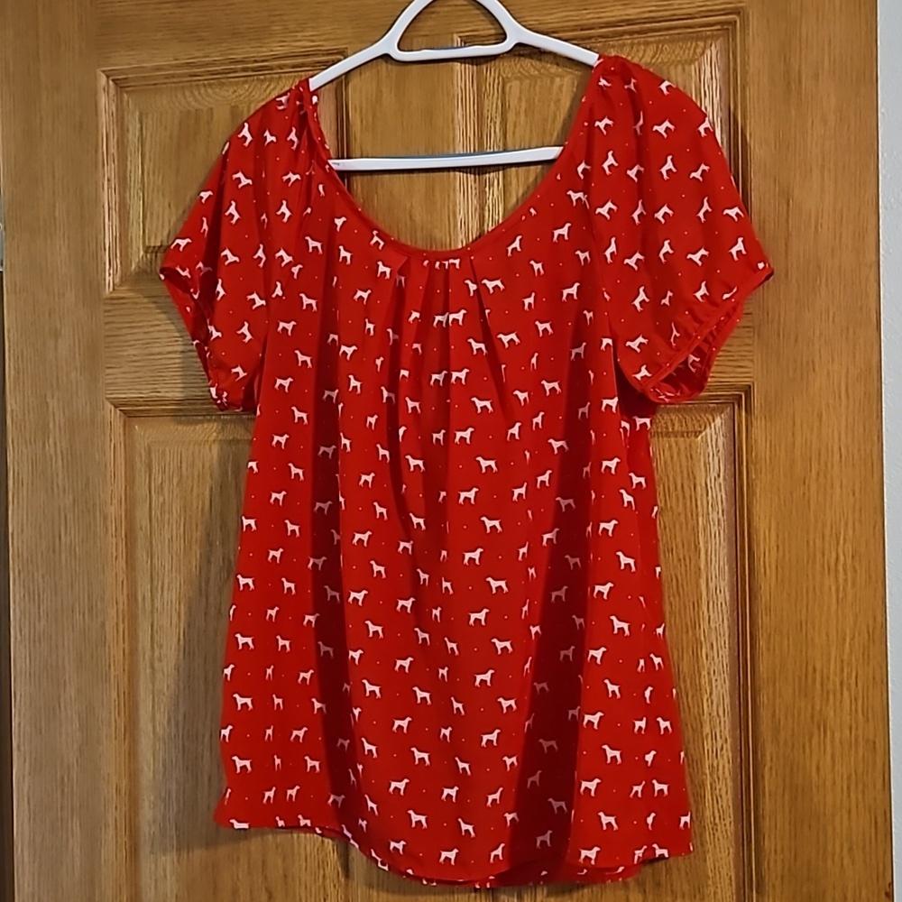 Tie in Back Old Navy Dog Lovers Top SZ. L